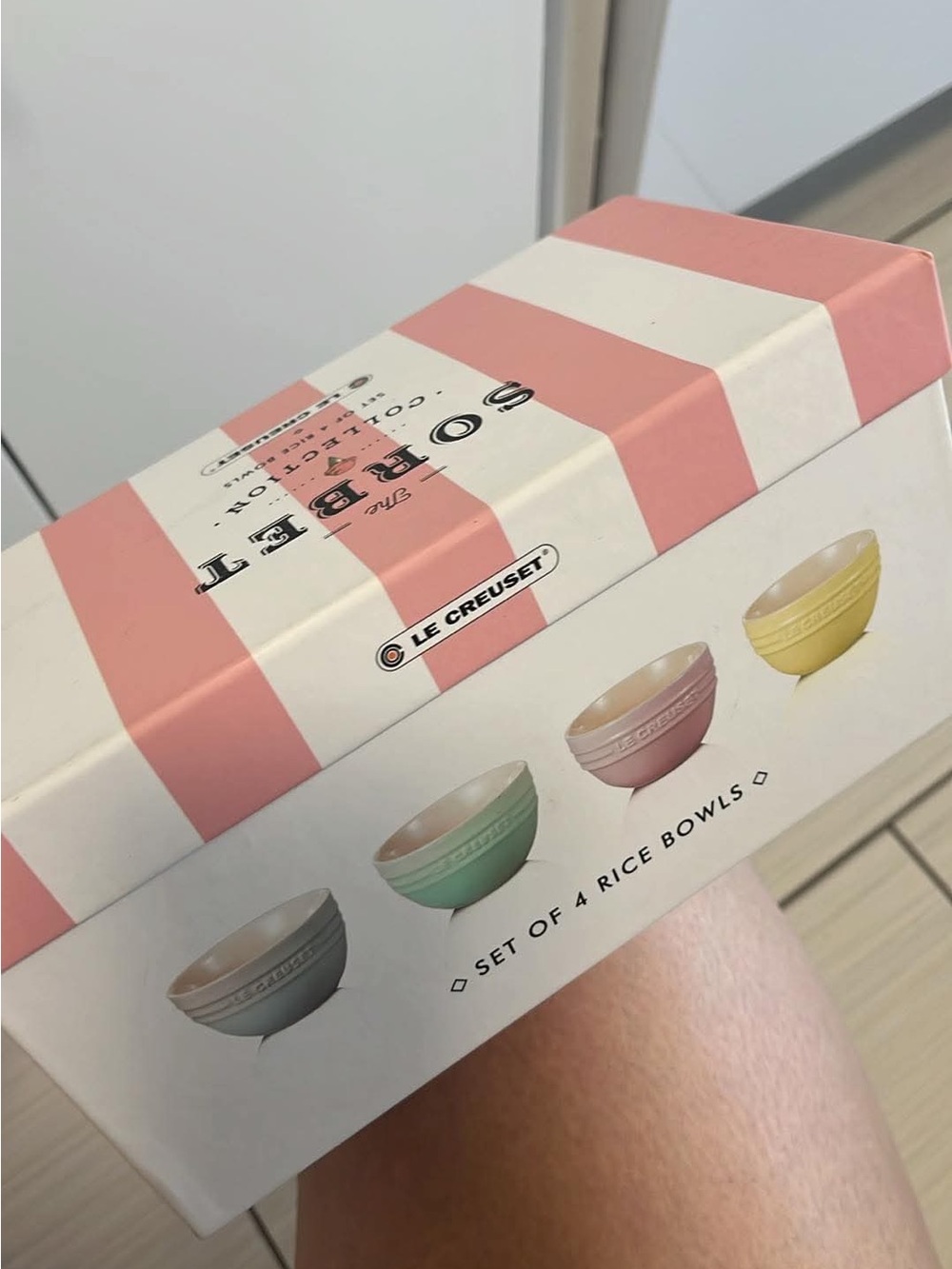 Le Creuset Unused Set of four rice bowls Sorbet collection